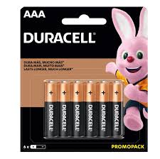 Pila Alcalina  AA Y AAA Duracell Blister por 6