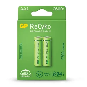Pilas Recargables AA GP Recyko por 2