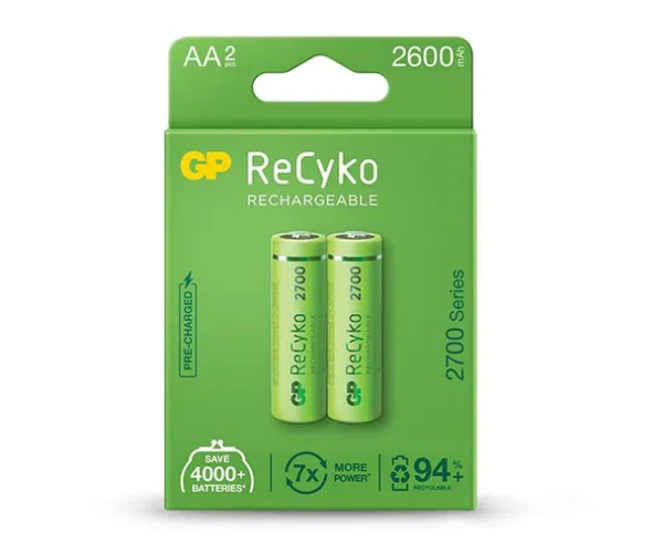 Pilas Recargables AA GP Recyko por 2