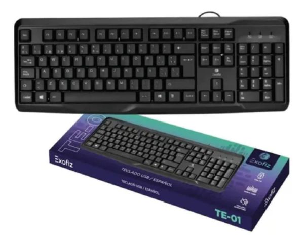 Teclado con Cable ExoFiz TE-01  USB