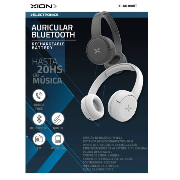 Auriculares Inalambricos Xion Au380BT