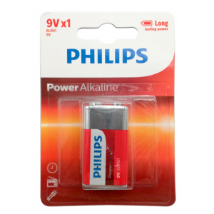 Pila Alcalina Philips Bateria 9v