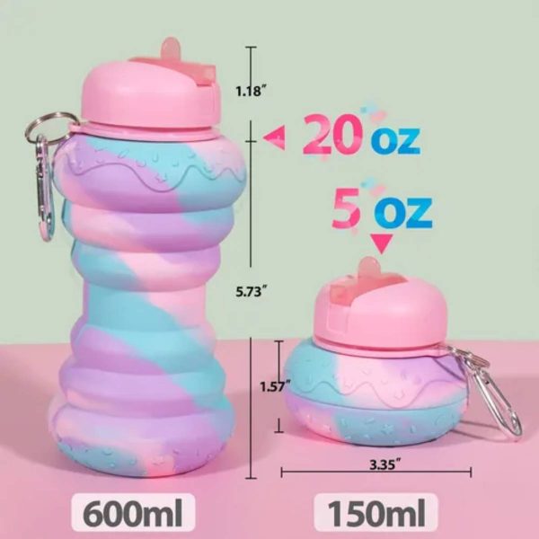 Botella para agua de silicona plegable - Imagen 5
