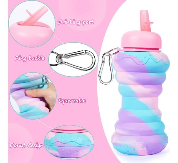 Botella para agua de silicona plegable - Imagen 4