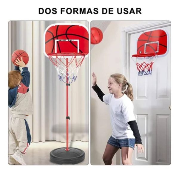 Set De Basketball Con Tablero, Aro, Red - Imagen 3