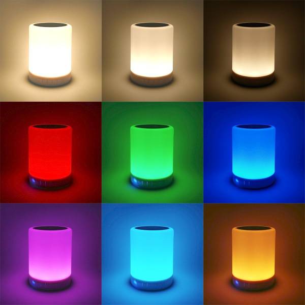 Parlante bluetooth táctil con luces - Imagen 2