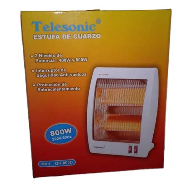 Estufa a Cuarzo Telesonic Eléctrica QH-800 - Imagen 3