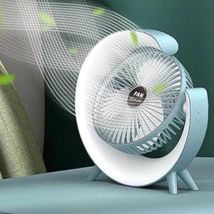 Mini ventilador con luces recargable