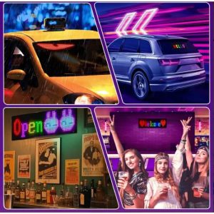 Pantalla Led Flexible Autos Rgb Interactiva Ojos 20X64