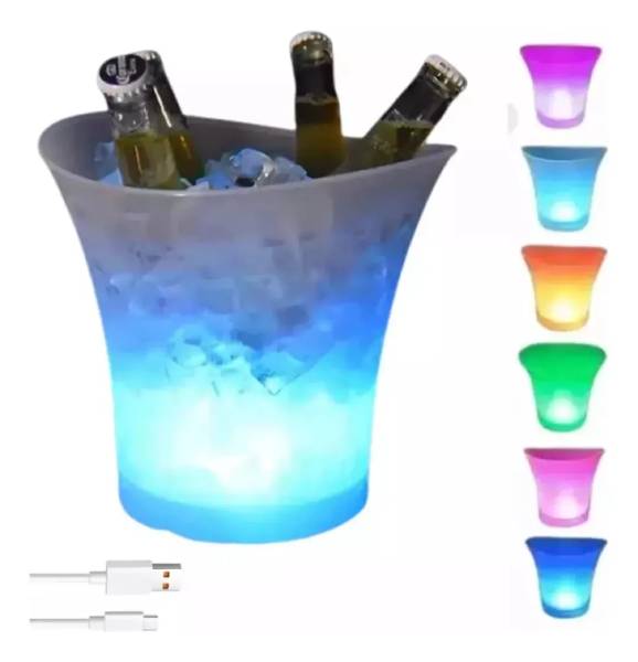 Hielera Con Parlante Bluetooth Y Luces Rgb 7 Litros Fiestas - Imagen 4
