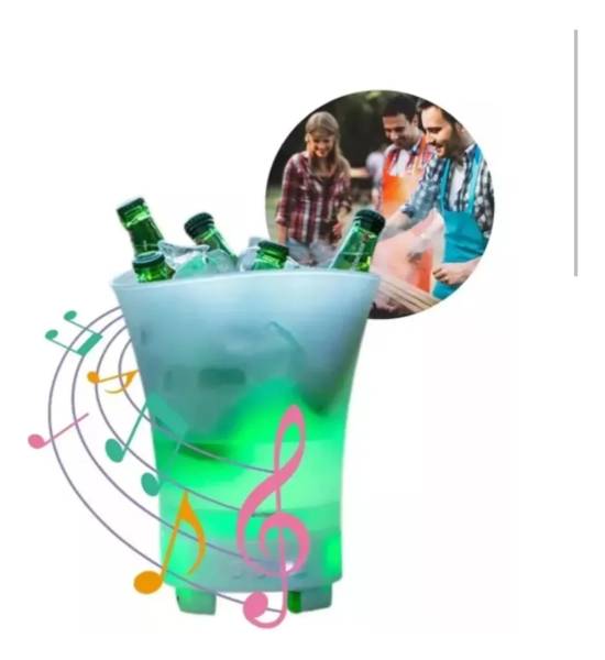 Hielera Con Parlante Bluetooth Y Luces Rgb 7 Litros Fiestas - Imagen 2