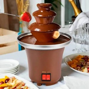 Fuente de 3 Pisos para Fondue de Chocolate